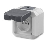 ABB 5518N-C02540 S Zásuvka jednonásobná s víčkem průběžná Variant+ IP54