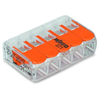 Wago 221-415 Páčková spojovací svorka 5 x 0,14-4 mm2