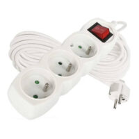 Emos P1310 Prodlužovací kabel 10 m 3 zásuvky s vypínačem bílý PVC 1mm2