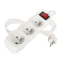 Emos P1312 Prodlužovací kabel 2 m 3 zásuvky s vypínačem bílý PVC 1mm2