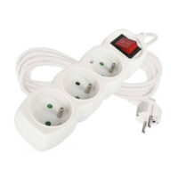 Emos P1315 Prodlužovací kabel 5 m 3 zásuvky s vypínačem bílý PVC 1mm2
