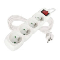Emos P1415 Prodlužovací kabel 5 m 4 zásuvky s vypínačem bílý PVC 1mm2