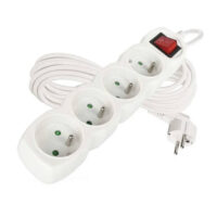 Emos P1417 Prodlužovací kabel 7 m 4 zásuvky s vypínačem bílý PVC 1mm2