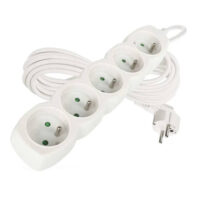 Emos P0517 Prodlužovací kabel 7 m 5 zásuvek bílý PVC 1mm2