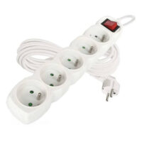Emos P1517 Prodlužovací kabel 7 m 5 zásuvek s vypínačem bílý PVC 1mm2